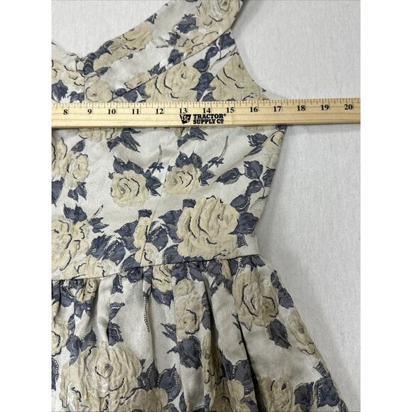 GAL MEETS GLAM Ava Rose Jacquard Dress Size 6 Fit And Flare Pockets Sleeveless - Picture 3 of 9